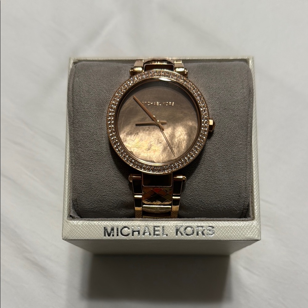 MICHAEL KORS WOMEN'S PARKER ROSE GOLD-TONE WATCH MK6426